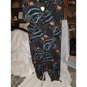 Maeve Size L Jumpsuit  Island Vibes. Pockets And Button Ankles. 26" PTP, 54"...